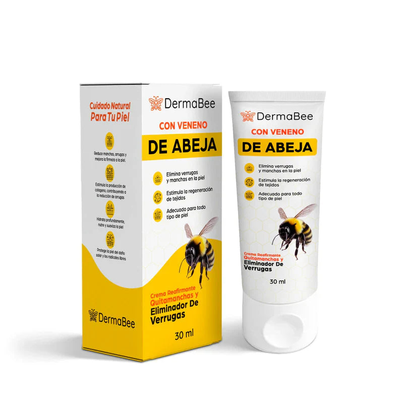 DERMABEE® – Crema tópica a base de veneno de abeja, hecho con ingredientes 100% naturales.
